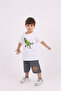 Basketball player dinosaur printed pocket cotton boys summer bottom top suit - 3