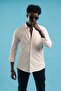 Regular Fit Collar Buttoned Cotton Lycra Shirt - 4