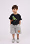 Basketball player dinosaur printed pocket cotton boys summer bottom top suit - 3