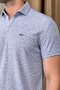 Slim Fit Italian Polo Collar Patterned Short-Sleeved T-Shirt - 3