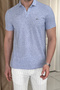 Slim Fit Italian Polo Collar Patterned Short-Sleeved T-Shirt - 5