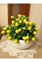 Lemon Arrangement Lemon Flower Artificial Flower Arrangement Kitchen Desktop Decorative White Luxury in a Pot - 2