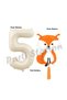 Woodland Fox Balloon 5th Birthday Balloon Set Cute Fox Balloon and Cream Number Balloon Birthday Set