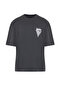 Anthracite Oversize/Wide Cut City Printed 100% Cotton T-Shirt Tmnss20Ts1102 - 7