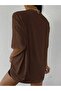 Woman's Brown The Best Version Printed Oversize T-shirt - 2