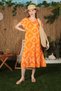 New Season Viscose Fabric Tie Dye Pattern Skirt Ruffle Detailed Women's Dress - 2