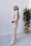 Waist Drawstring Two Thread Set - Beige - 2