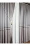 Clipboard Background Curtain Mink Gray - Single Wing with Anthracite Gold Stripe Frequent Pleated Jacquard Bright Pattern - 5