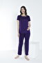 Short Sleeve Maternity and Maternity Pajama Set with Lace Dressing Gown - 5