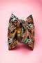 Orange Turquoise Geometric Patterned Short Pareo Satin Women's Beach Dress New Season - 2