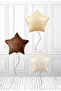 3 Years Old Bohemian Retro Mini Birthday Party Set - Beige, Cream, Brown, Star, Cream Number Balloons - 2
