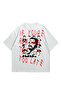 Unisex White Drake if You Are Reading This Printed Oversize Crew Neck Short Sleeve T-Shirt