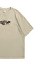 Unisex Beige Kendrick Lamar to  a Butterfly Printed Oversize Crew Neck Short Sleeve T-Shirt - 4