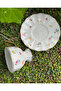 2-piece Camilia luxury floral porcelain cup set - 4