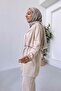 Waist Drawstring Two Thread Set - Beige - 5