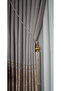 Clipboard Background Curtain Mink Gold - Single Wing with Gold Gray Stripe Frequent Pleated Jacquard Bright Pattern