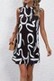 Diver Fabric Dress Mini Dress Digital Print Dress Lycra Dress