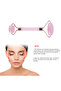 Rose Quartz Powder Crystal Jade Roller Massage Spa Pink Face Massagers gua sha Natural Stone guas... - 6