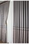 Clipboard Background Curtain Mink Gray - Single Wing with Anthracite Gold Stripe Frequent Pleated Jacquard Bright Pattern - 4
