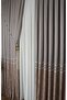 Clipboard Background Curtain Mink Gold - Single Wing with Gold Gray Stripe Frequent Pleated Jacquard Bright Pattern - 6