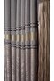 Clipboard Background Curtain Mink Gray - Single Wing with Anthracite Gold Stripe Frequent Pleated Jacquard Bright Pattern - 6