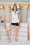 15466 Model Printed Shorts Set - 2