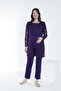 Short Sleeve Maternity and Maternity Pajama Set with Lace Dressing Gown