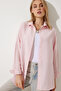 Women's Airplane Pink Oversize Long Basic Shirt DD00842