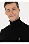 U.S. Polo Assn. Turtleneck Slim Fit Black Men's Sweater Forbes-Sk23 - 2