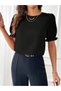 Women's Short Sleeve Crew Neck Sleeves Gippeli Imported Crepe Blouse - 3