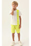 Boy, Licensed, USPA, Neon Green Style, Cream, T-Shirt Bermuda Set - 3