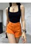 Women's Square Neck Thick Strap Camisole Ribbed Singlet Bodysuit - 4
