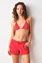 Plain Woven Shorts Red239360