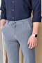 Slim Fit Seersucker Striped Jogger Trousers - 4