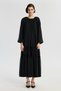 Pearl Button Detailed Chiffon Dress