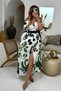 Patterned Belted Dress Colorful
