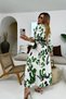 Patterned Belted Dress Colorful - 5