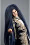 Women's Navy Blue Henna Veil - 3