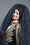 Women's Navy Blue Henna Veil - 4