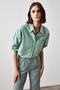 Mint Single Pocket Boyfriend/Wide Fit Cotton Woven Shirt TWOAW20GO0115 - 12