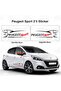 Pejo Peugeot Sport Black Red Door Side 2-Piece Sticker Car Auto Sticker, Accessory, Tuning, Modified