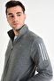 Men's Anthracite Tracksuit Top with Stand Collar and Zipper Pocket - 2