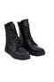 Women's Black Genuine Leather Boots - 3