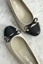 Women's Black Beige Genuine Leather Size 35-41 Ballerinas