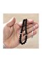 Men's Silver Tasseled Genuine Erzurum Oltu Stone Rosary 7 Mm - 4