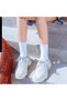 Unisex 6-Piece Black and White Cotton College Tennis Socks - 3