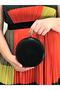 Black Color Polished Stone Embroidered Women's Evening Dress Portfolio Clutch Bag - 2