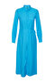 Turquoise Side Tie Button Woven Shirt Linen Look Dress Tctss22Eb0025 - 7