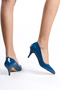 Stiletto Pointed Toe Closed 5 cm Thin Heel with Round Mouth - 2