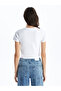 Crew Neck Printed Short Sleeve Women's Crop - 5